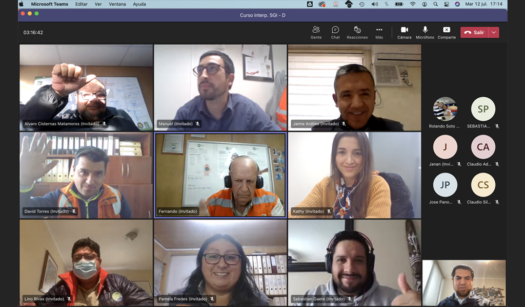 CUARTO CURSO “INTERPRETACIÓN Y ANÁLISIS ISO 9001 – ISO 14001 – ISO 45001″ MINERA SQM