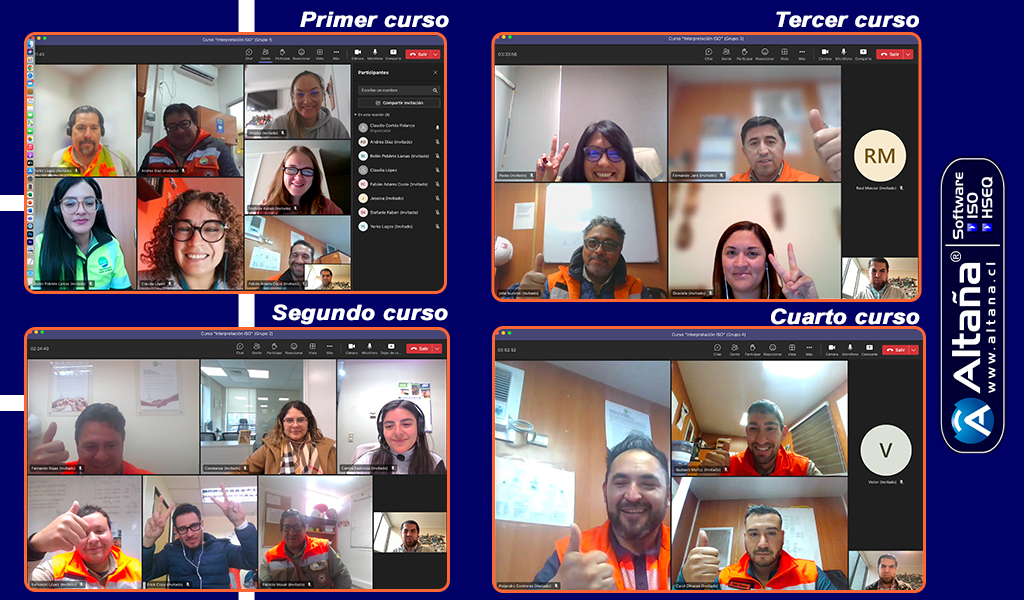 CURSO “INTERPRETACIÓN Y ANÁLISIS ISO 9001 / ISO 14001 / ISO 45001″ – MINERA SQM – RELATOR CLAUDIO CORTES POLANCO