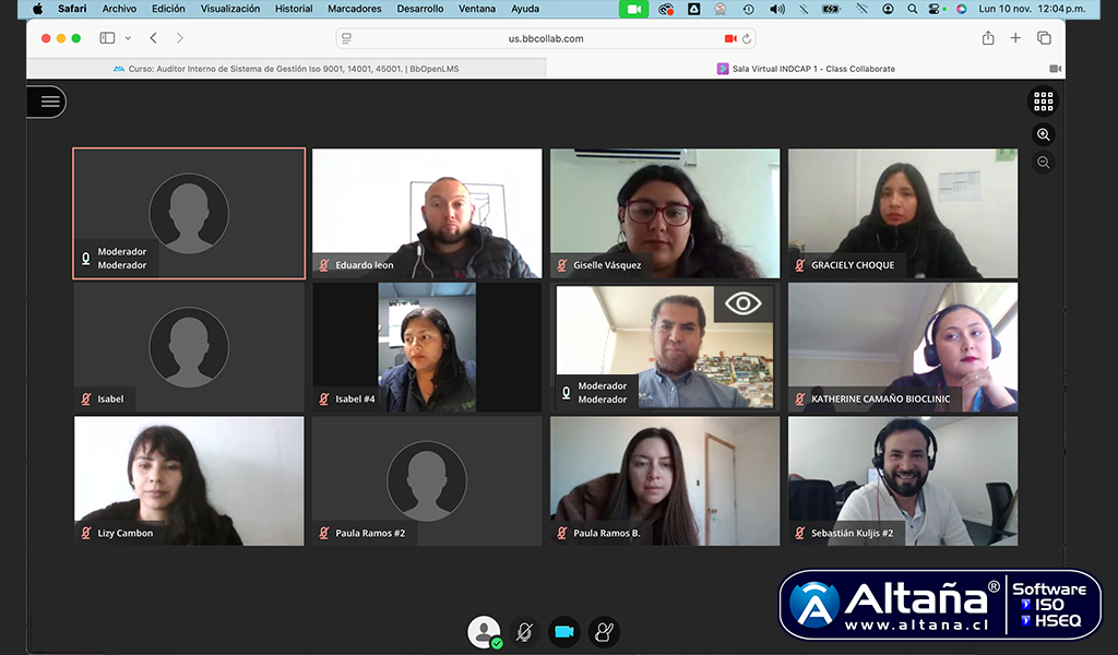 CURSO “AUDITOR INTERNO SGI» (ISO 9001 – ISO 14001 – ISO 45001) EN CONJUNTO CON ASOCIACION DE INDUSTRIALES DE IQUIQUE